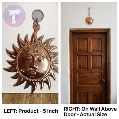 Lord Surya Dev Wall Hanging - Copper Sun Go
